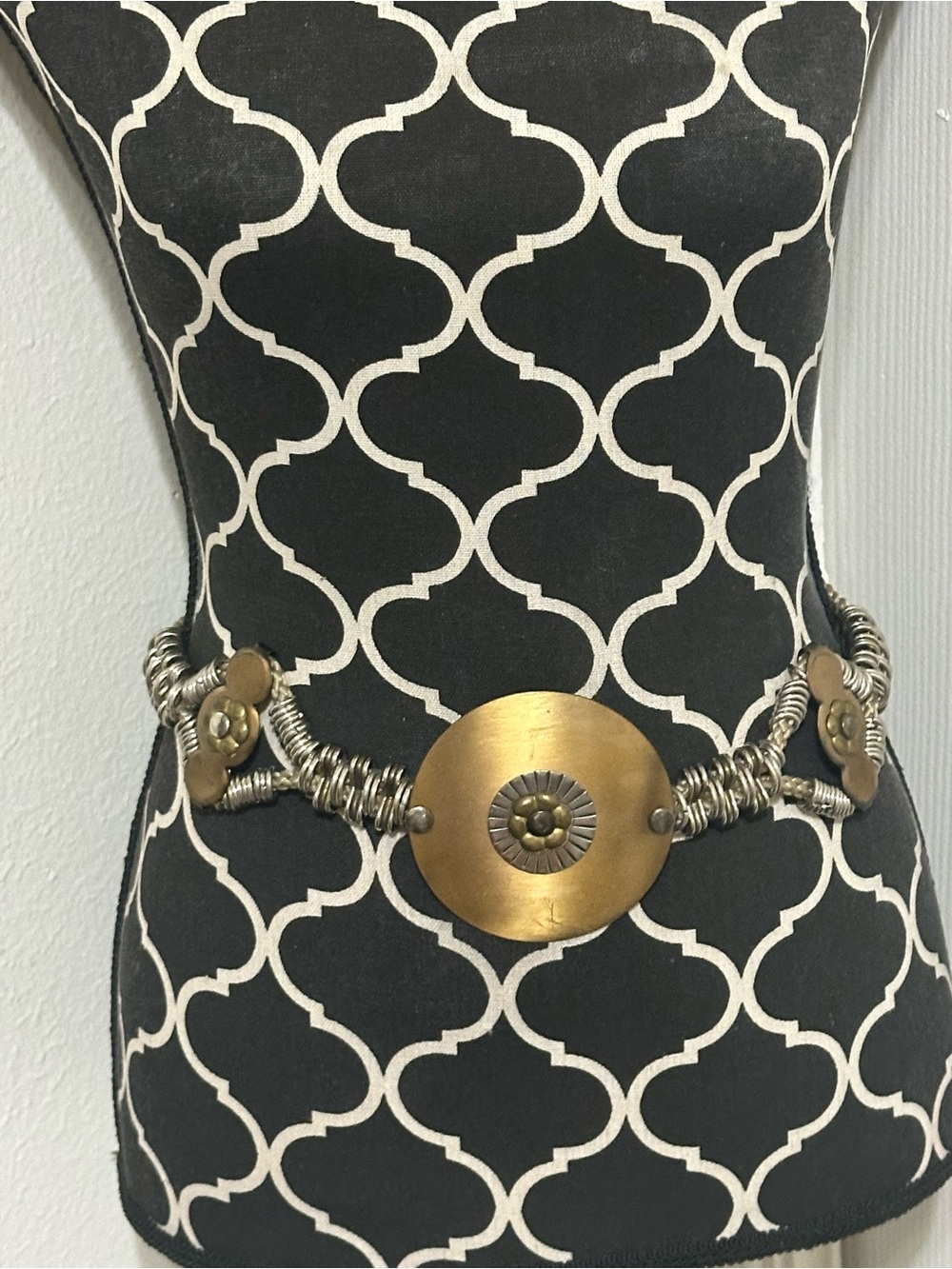 Vintage 1980s rope metal belt women’s adjustable - Picture 5 of 6